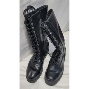 Steve Madden JDianna Black Lace Up Knee High Combat Boots Womens Size 5